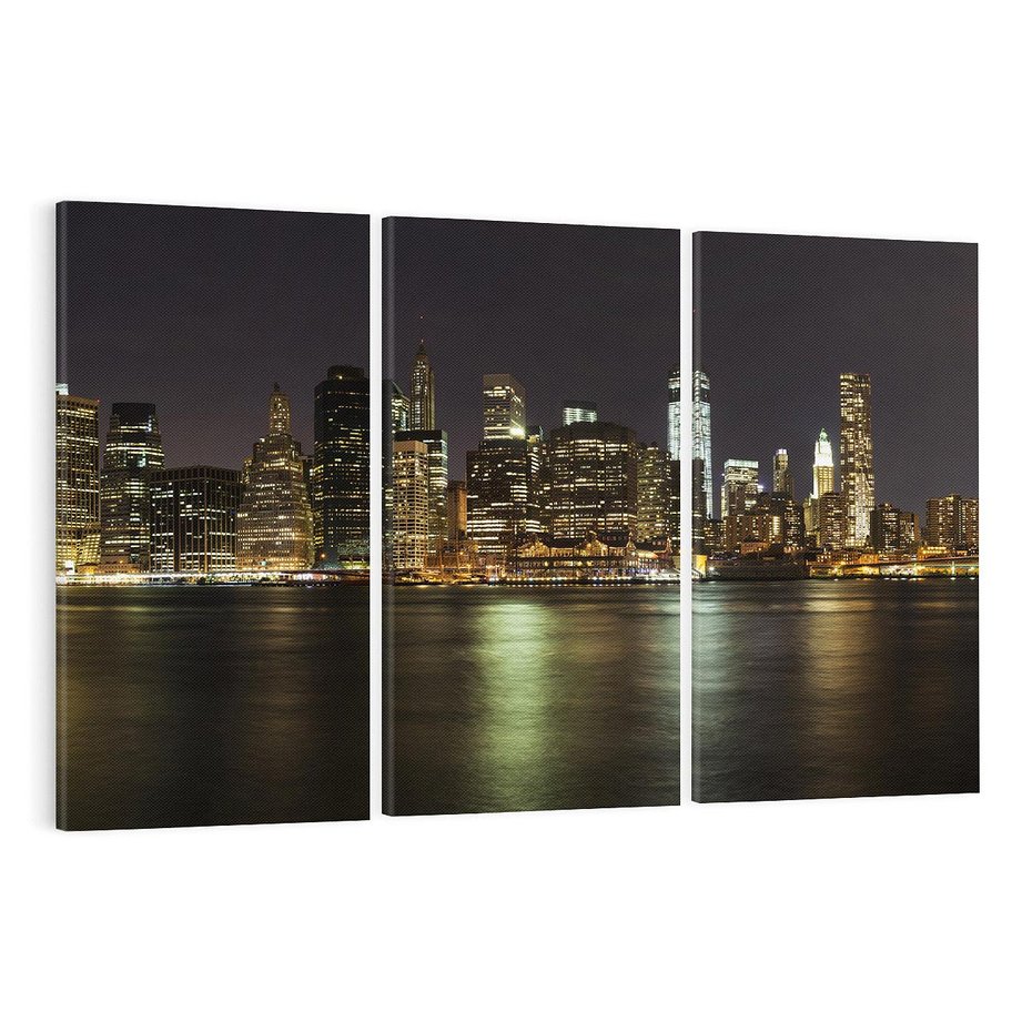Obraz na płótnie 120x80 - Nowy Jork nocą - New York, Nowy