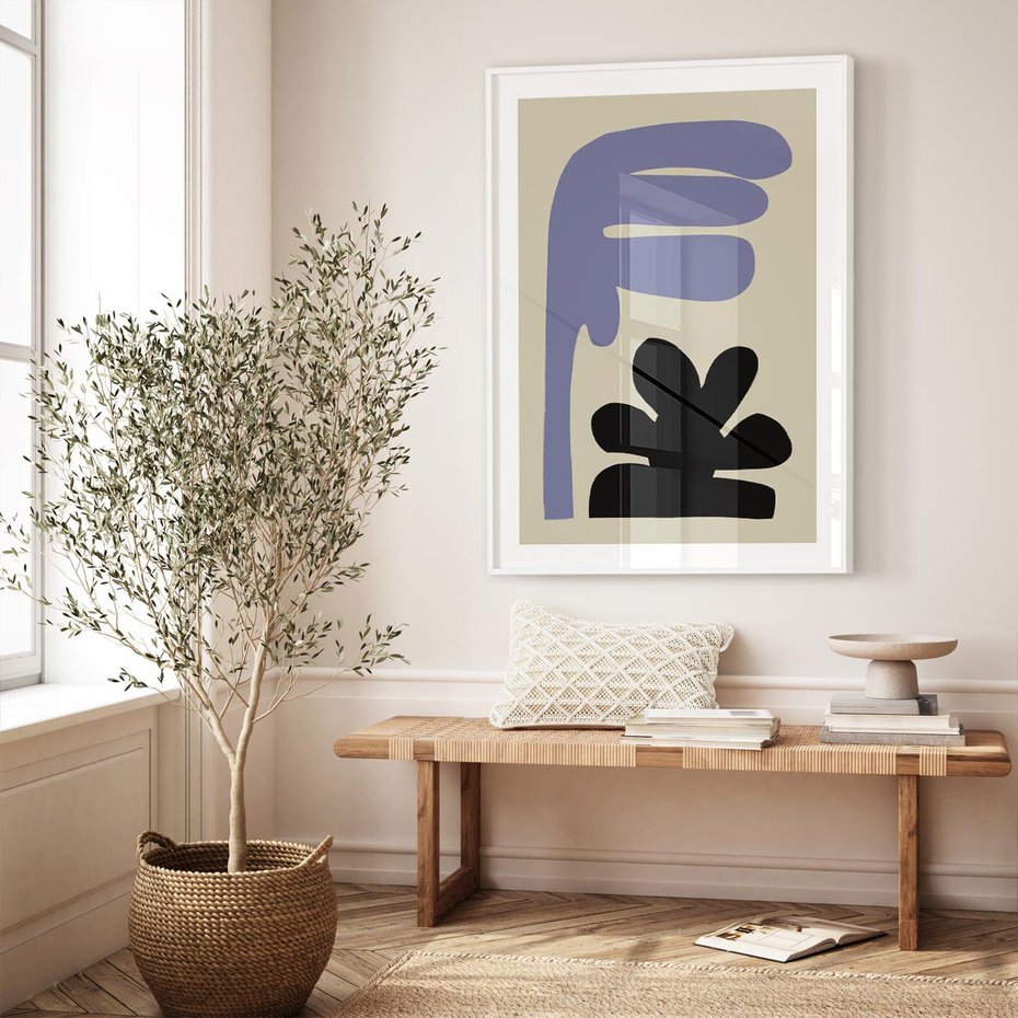 Plakat bez ramy 50x70 - Abstrakcyjne Interakcje Form - minimalizm, boho plakat