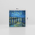 Obraz na płótnie 70x70 - "Starry Night Over the Rhone" (1888) Vincent van Gogh - Reprodukcja - reprodukcja, obraz na płótnie