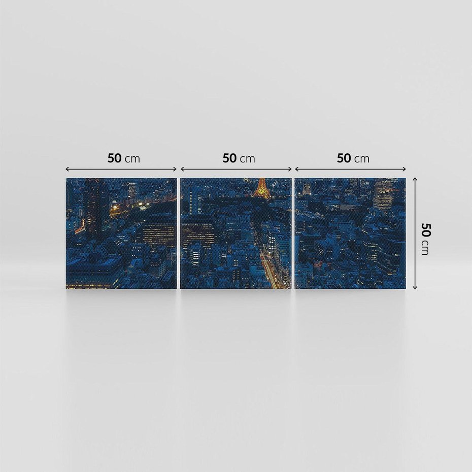 Obraz na płótnie 150x50 - Nocne impresje Paryża we Francji - Francja, Paryż