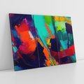 Obraz na płótnie 120x80 - Abstrakcyjne wizje czasu - żywe radosne kolory, plamy kolory
