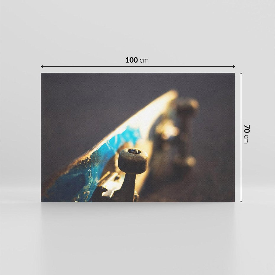 Obraz na płótnie 100x70 - Skateboardowa Pasja na Desce - deskorolka, skateboard