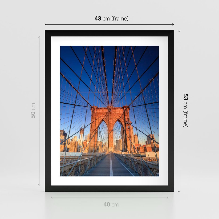 Plakat w ramie 40x50 - Most architektoniczne arcydzieło - most, architektura - rama czarna