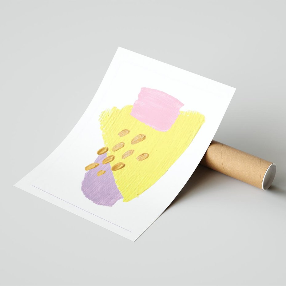 Plakat bez ramy 30x40 - Refleksje Akwarelowych Widoków - akwarela, minimalizm