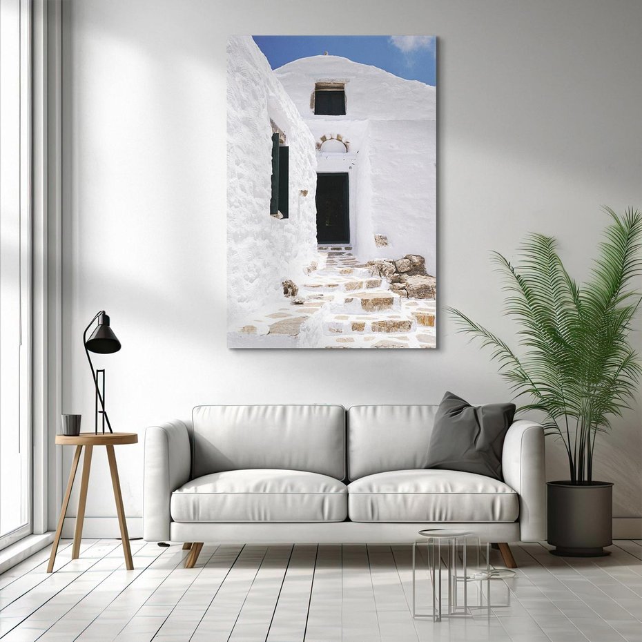 Obraz na płótnie 80x120 - Santorini - Grecja błękitem malowana - Santorini, Grecja