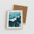 Plakat w ramie 40x50 - Wibracje Oceanu - turkusowy ocean, fale - rama drewno