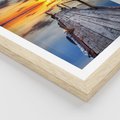 Plakat w ramie 40x50 - Zachód słońca na pomostach - zachód, słońca - rama drewno