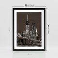 Plakat w ramie 30x40 - Magia miasta nocą - miasto, noc - rama czarna