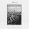 Obraz w ramie 70x100 - Majestatyczne Wysokości - Nowy Jork, wieżowce - rama biała