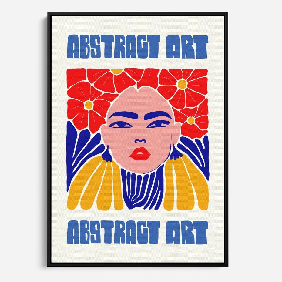 Obraz w ramie 50x70 - Przenikające Refleksje - sztuka abstrakcyjna, nowoczesny plakat - rama czarna