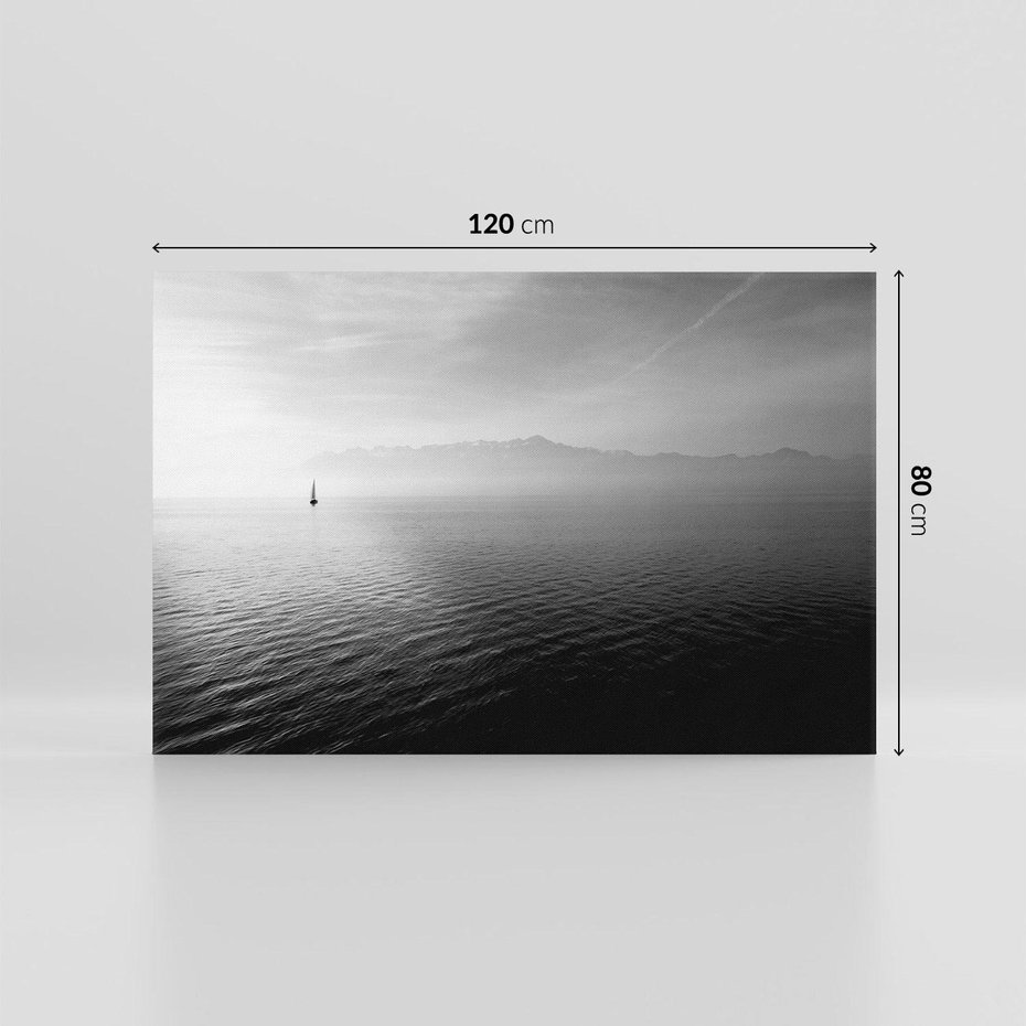 Obraz na płótnie 120x80 - Łódka na morzu - łódka, morze