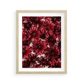 Plakat w ramie 40x50 - Energia Kwiatów - czerwone kwiaty, kompozycja - rama drewno