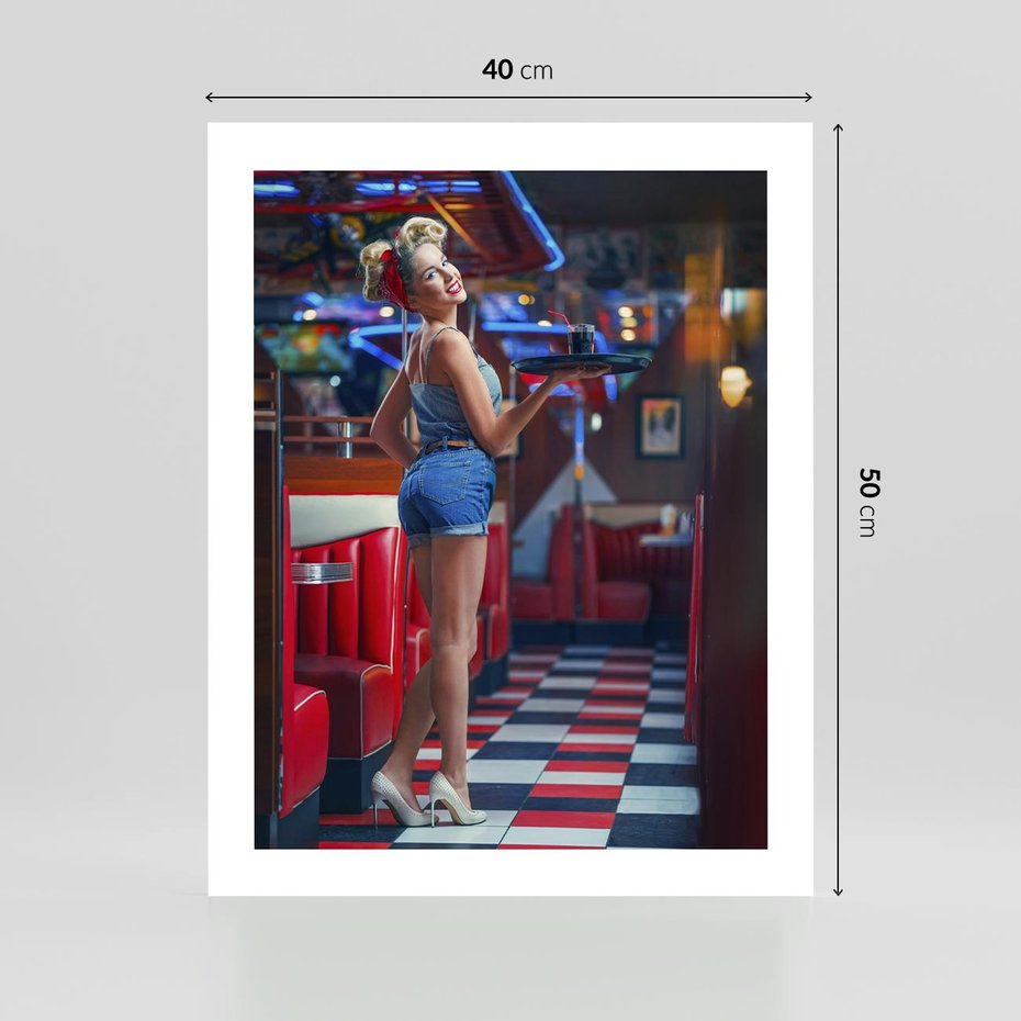 Plakat bez ramy 40x50 - Czas Na Wyjątkowy Posiłek - restauracja, retro