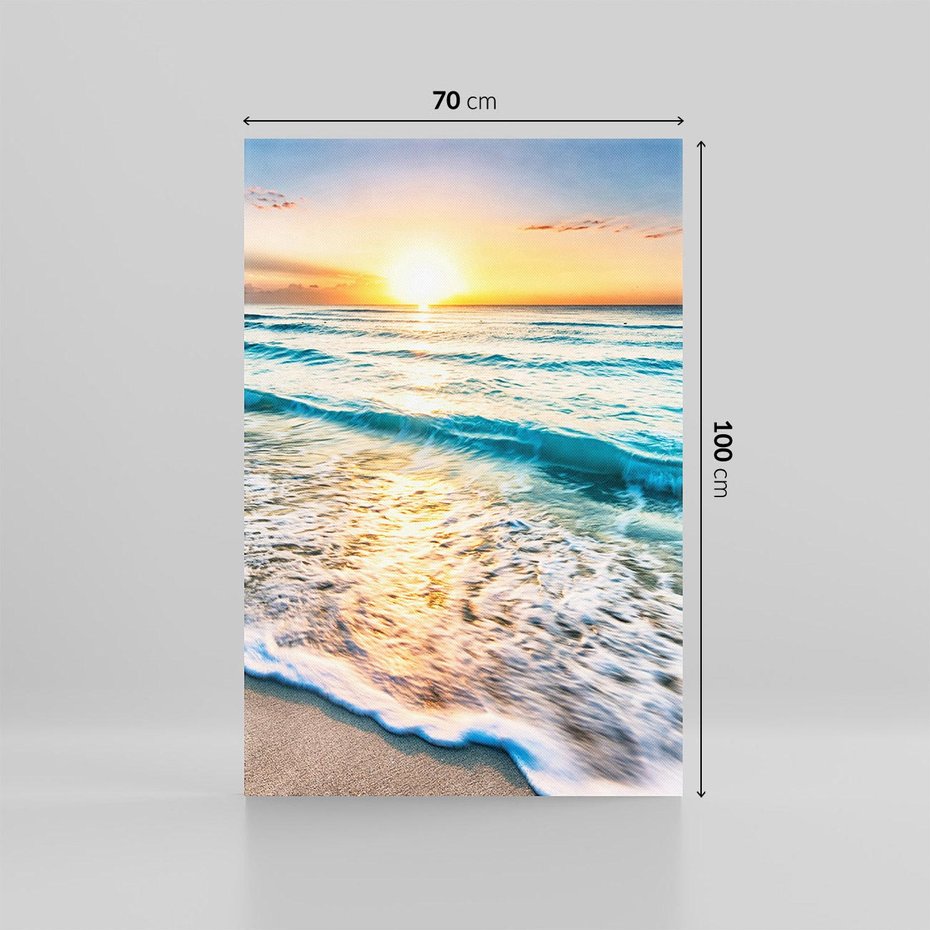 Obraz na płótnie 70x100 - Spokój morza: moment relaksu - plaża, morze