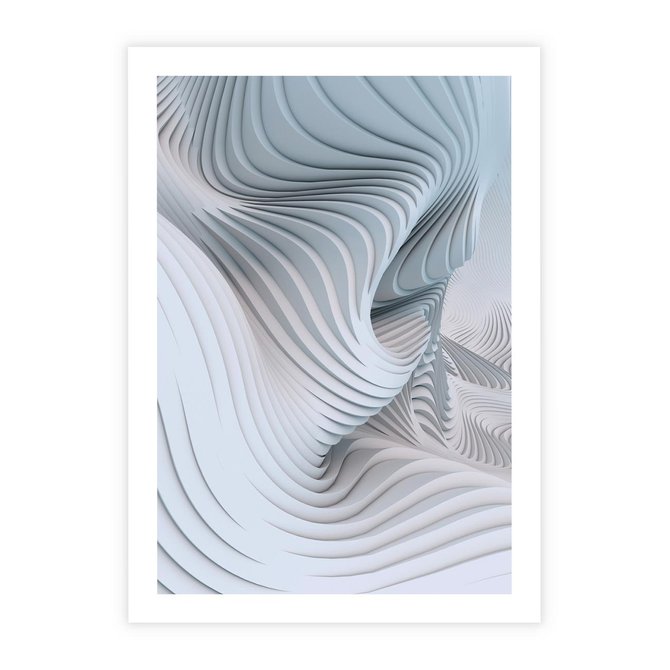 Plakat bez ramy 21x30 - Abstrakcyjne Przestrzenie - geometria, 3D