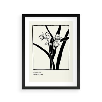 Plakat w ramie 40x50 - Symfonia kwiatowej ekspresji - kwiat, grafika - rama czarna