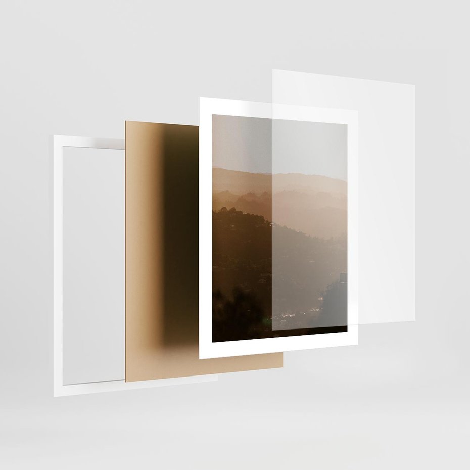 Plakat w ramie 40x50 - Odejście Słońca - pejzaż, zachód - rama biała