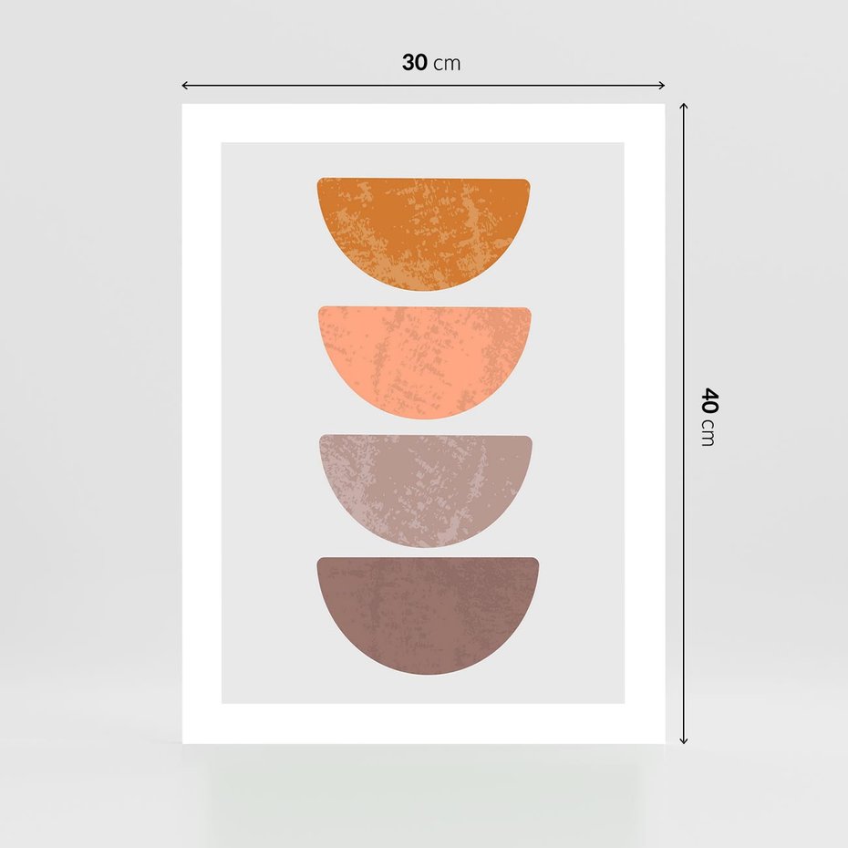 Plakat bez ramy 30x40 - Minimalizm i Geometria - minimalistyczny obraz, mid-century styl