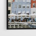 Obraz w ramie 50x50 - Miejska Dynamika - Dania, Kopehaga - rama czarna