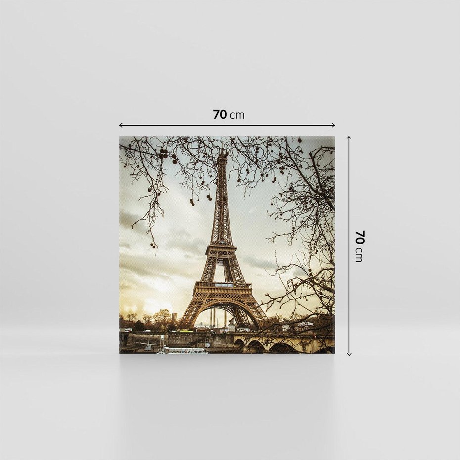 Obraz na płótnie 70x70 - Uroczystość w Paryżu - Paryż, wieża