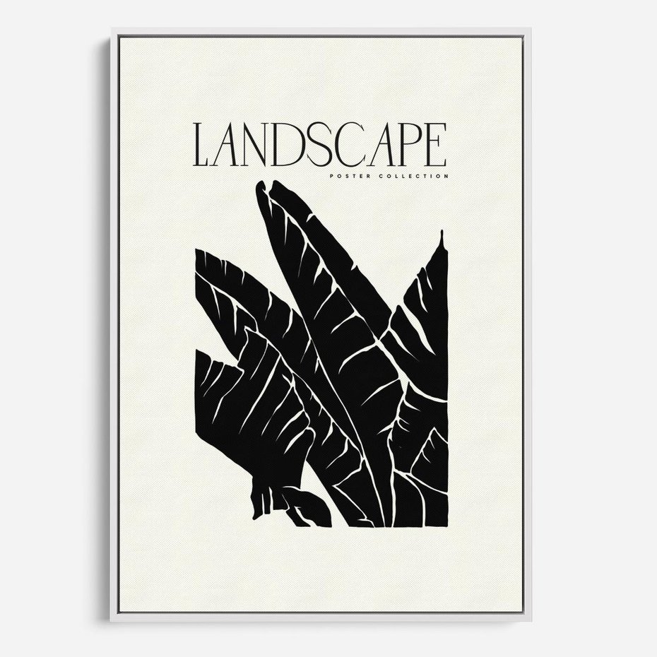 Obraz w ramie 80x120 - Rytmy roślinnego życia - nowoczesna sztuka, minimalistyczny styl - rama biała