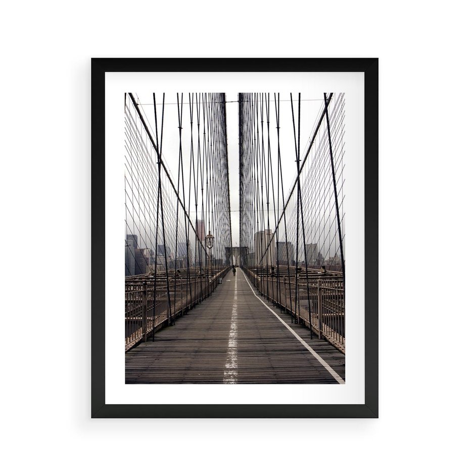 Plakat w ramie 40x50 - Nowoczesna Linia - most, nowoczesna - rama czarna
