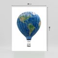 Plakat bez ramy 40x50 - Podróżniczy balon nad ziemią - balon, ziemia