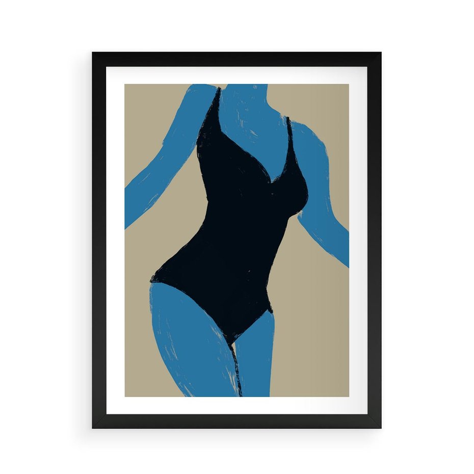 Plakat w ramie 50x70 - Zaklęta Kompozycja - abstrakcyjny plakat, nowoczesna sztuka - rama czarna