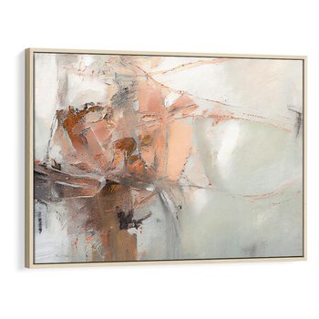 Obraz w ramie 100x70 - Taniec księżycowego pyłu - abstrakcja, tekstury farb - rama drewno