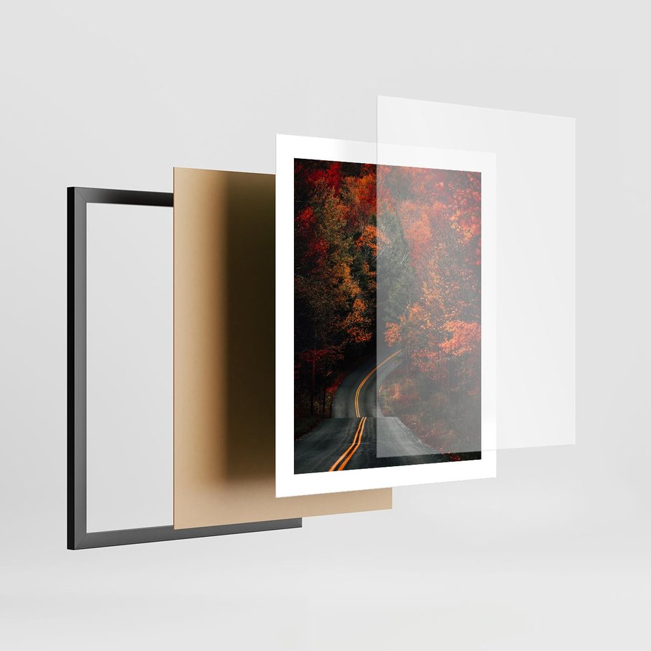 Plakat w ramie 40x50 - Jesienne Podróżowanie - fotografia, jesień - rama czarna