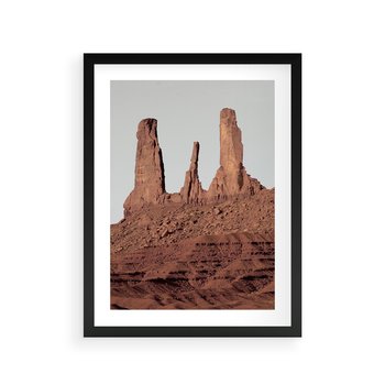 Plakat w ramie 30x40 - Surowość Pustyni - pustynia, kanion - rama czarna