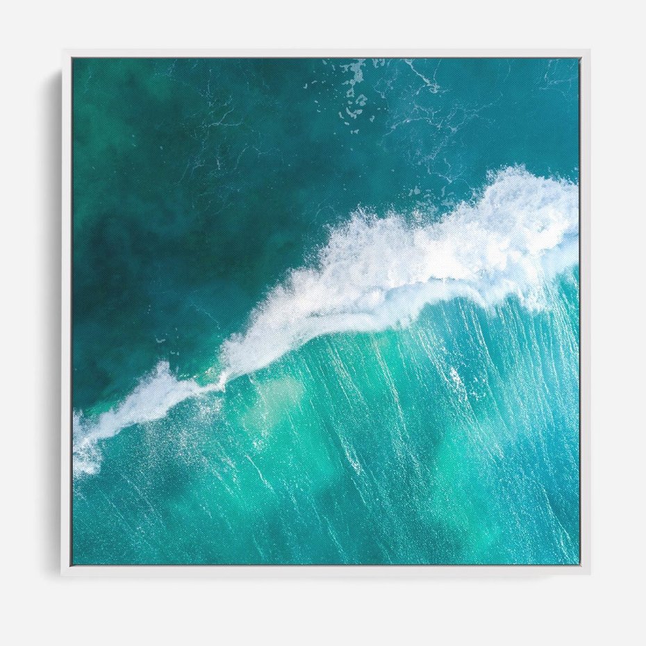 Obraz w ramie 50x50 - Siła i Spokój - morze, ocean - rama biała