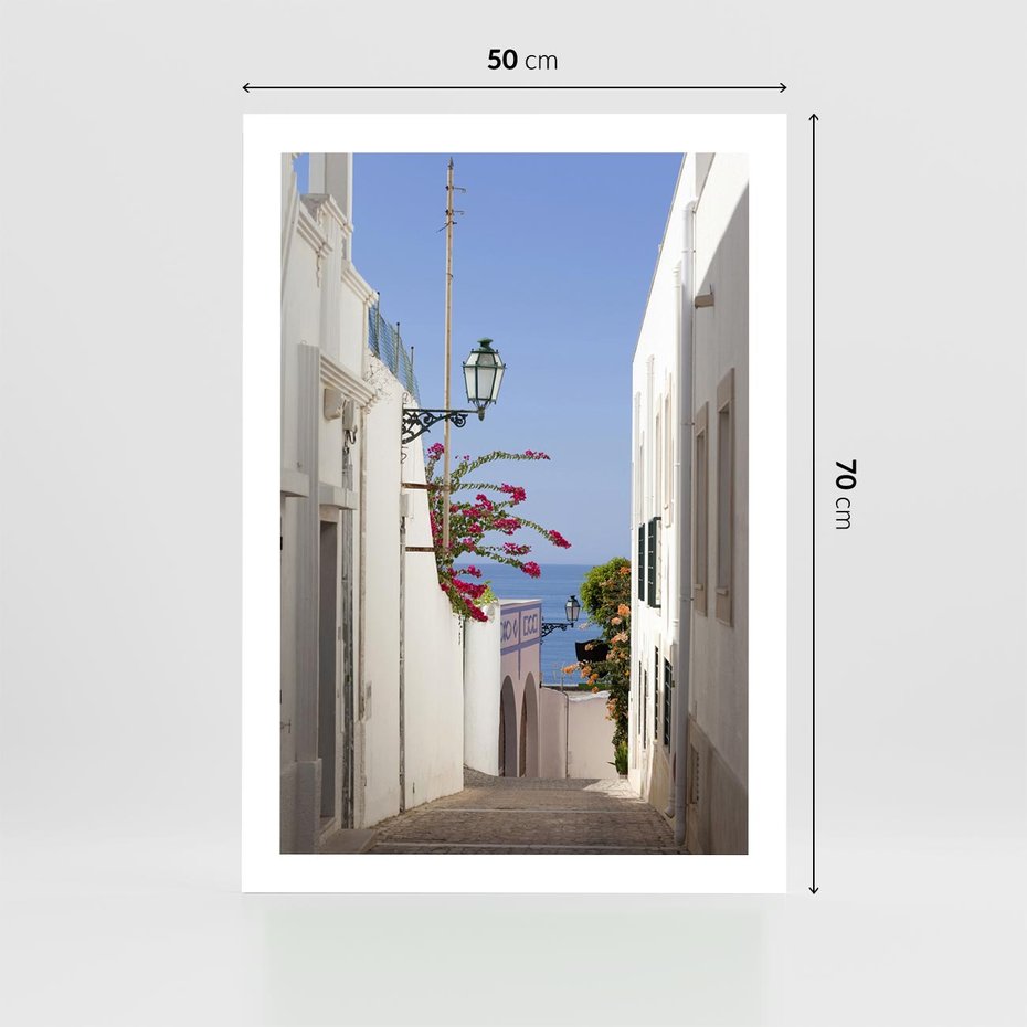 Plakat bez ramy 50x70 - Podróże w Czasie: Perspektywiczna Uliczka - uliczka, perspektywa