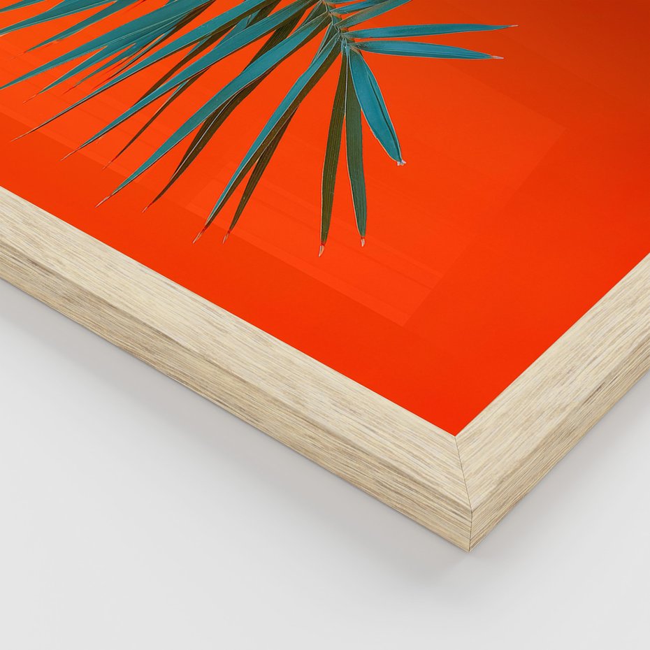 Zestaw obrazy w ramie 50x70 galeria - Rośliny, liście, kolorowe, energetyczne, tło - rama drewno