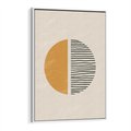 Obraz w ramie 50x70 - Kształty Nowych Granic - nowoczesna sztuka, minimalizm - rama biała