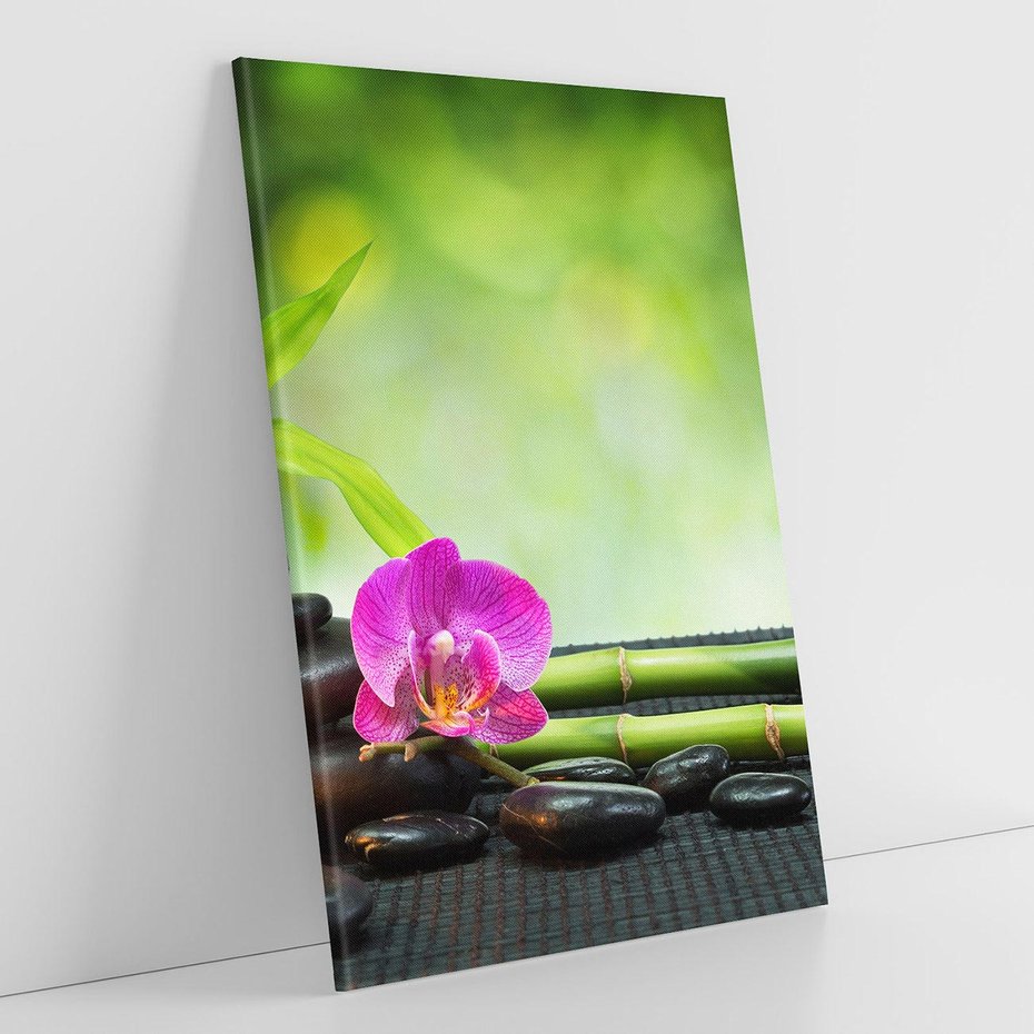 Obraz na płótnie 80x120 - Ukojenie kamieni w SPA - kamienie, SPA
