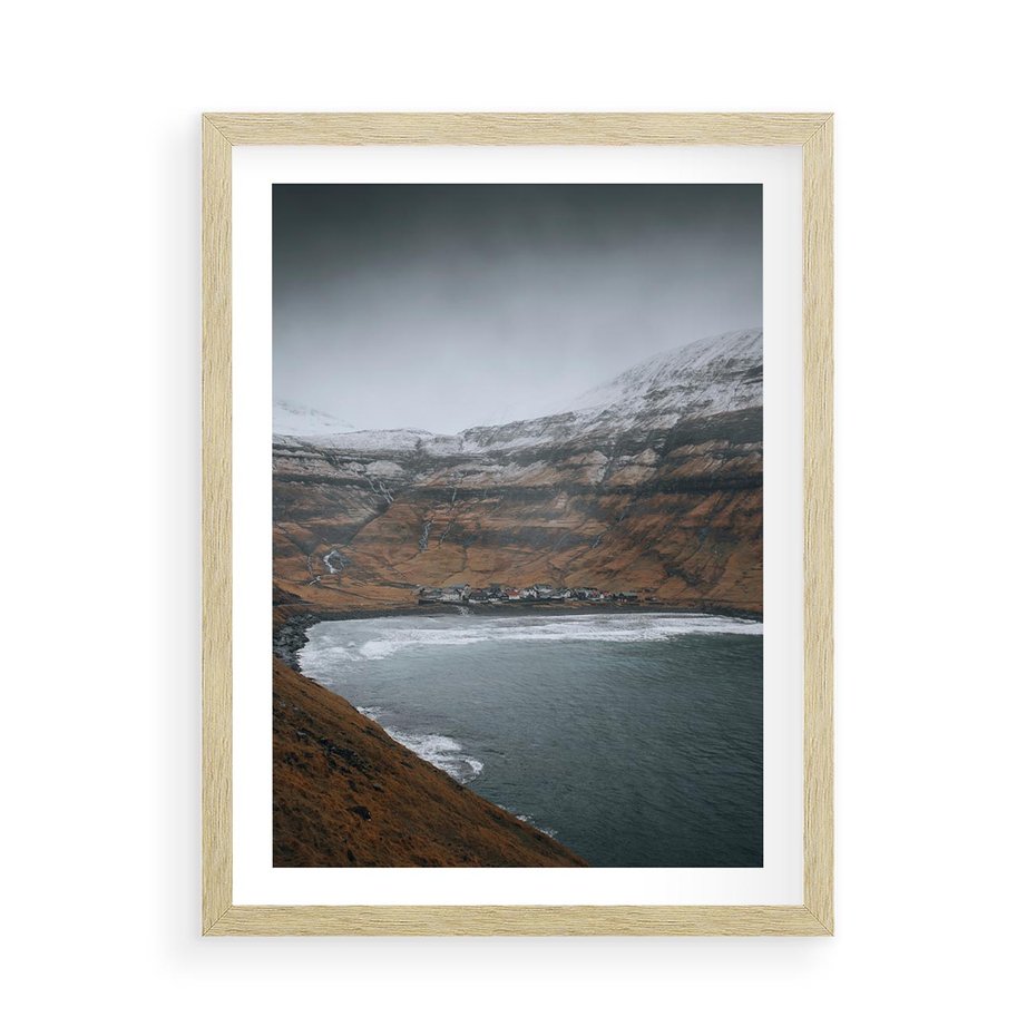 Plakat w ramie 50x70 - Spektakularna Przyroda - fiordy, Norwegia - rama drewno