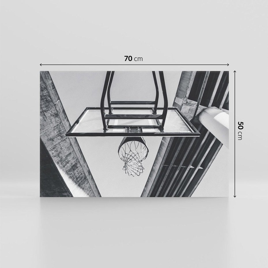 Obraz na płótnie 70x50 - Koszykówka - Radość Gry w Kosz - koszykówka, kosz