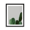 Plakat w ramie 40x50 - Majestatyczne Wysokości - kaktusy, liście - rama czarna