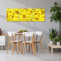Obraz na płótnie 120x40 - Banany Owocowy Uśmiech - banany, owoce