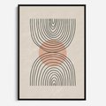 Obraz w ramie 70x100 - Nowy Rytuał - abstrakcyjna sztuka, boho kształty - rama czarna