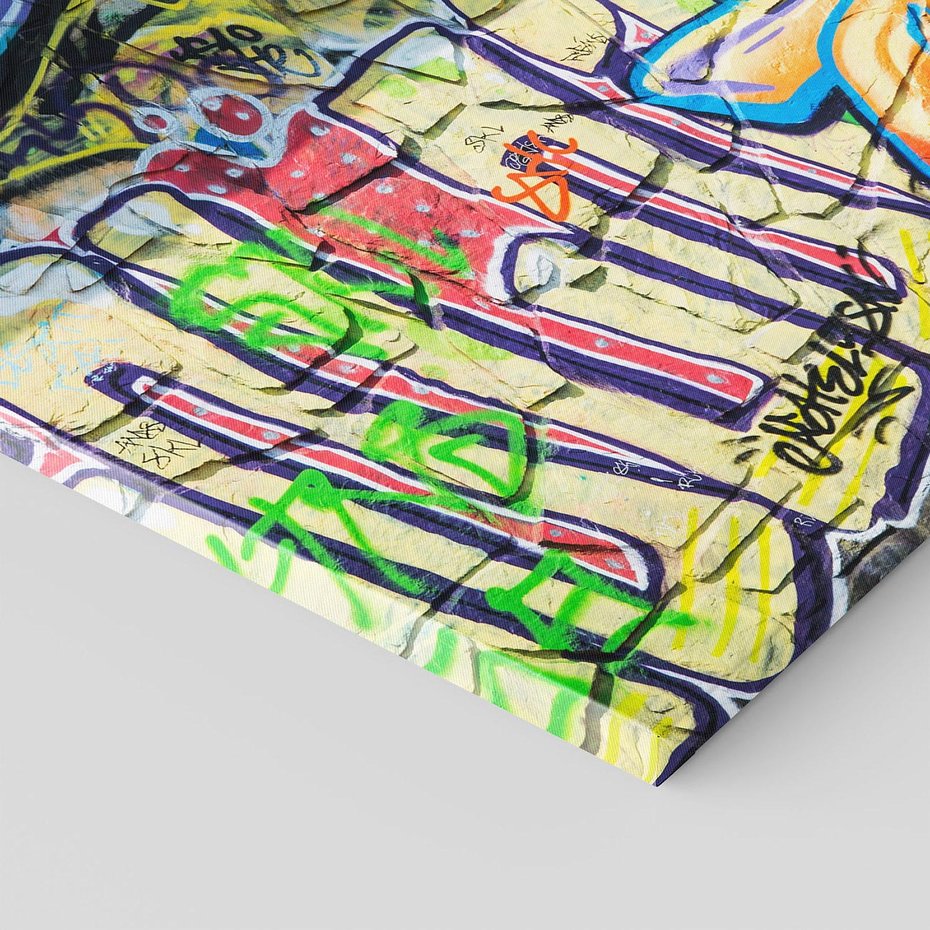 Obraz na płótnie 30x30 - Kolorowy wyraz - graffiti