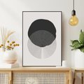 Obraz w ramie 70x100 - Boho Przenikanie Uroku - abstrakcyjna kompozycja, okręgi - rama czarna
