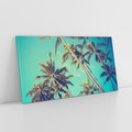 Obraz na płótnie 120x60 - Tropikalne palmy w krainie słonecznych wakacji - palmy, tropiki
