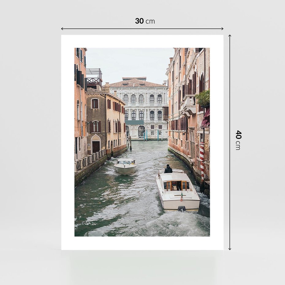 Plakat bez ramy 30x40 - Wenecja na Twojej Ścianie - wenecja, kanały