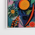 Obraz w ramie 80x80 - Echa Nietuzinkowych Wzorców - abstrakcyjny obraz olejny, jak picasso - rama biała