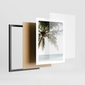 Plakat w ramie 40x50 - Wakacyjne Marzenie - palma nad morzem,  - rama czarna