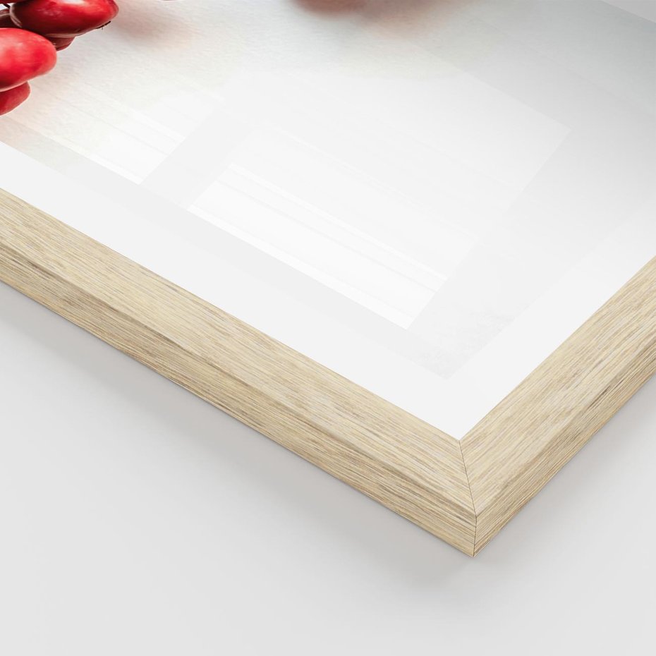 Plakat w ramie 50x70 - Jesienne Owoce - jarzębina, czerwone owoce - rama drewno