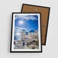 Plakat w ramie 50x70 - Uroki Santorini we Włoszech - Santorini, Włochy - rama czarna