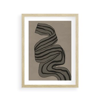 Plakat w ramie 50x70 - Niezwykłe Przesilenia - nowoczesna geometryczna sztuka, loftowe wnętrze - rama drewno